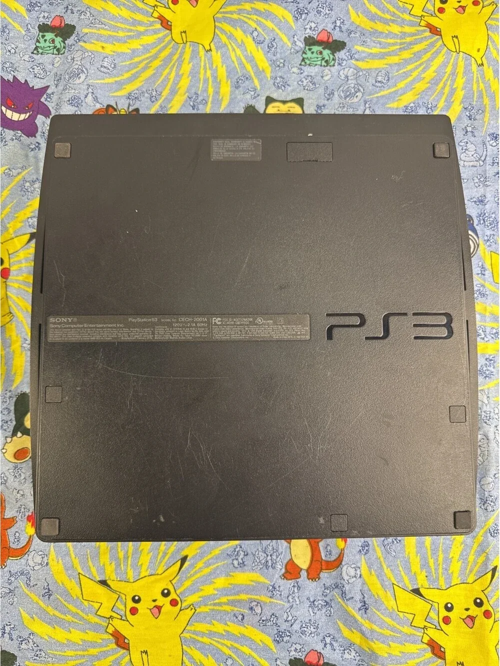 Sony PS3 Slim 120GB CECH-2001A Black HDMI Wi-Fi w/ 3rd Party Controller #2